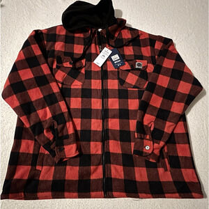 Buffalo Outdoors Workwear Sherpa Lined Plaid Flannel Jacket Oversized Large NWT